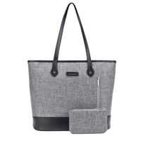 UtoteBag Women 15.6 Inch Laptop Tote Bag Notebook Shoulder Bag Lightweight Multi-pocket Nylon Business Work Office Briefcase for Computer/Macbook/Ultrabook (Grey)