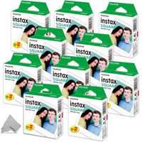 FujiFilm Instax Square Instant Film 10 Twin Pack of 200 Photo Sheets - Compatible with FujiFilm Instax Square SQ6, SQ10 and SQ20 Instant Cameras