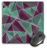 3dRose Mauve Green Retro Geometric Mouse Pad (mp_29123_1)