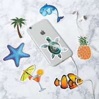 Vinyl Water Bottle Stickers with Key Chain -Trendy Sticker Packs for Bottles/Computers/Cell Phone-Decals for Skateboard -Waterproof Decal Laptop Aesthetic - 50 Pack - Hydro Flask - VSCO Stickers