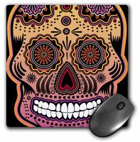 Geometric Sugar Skull - Mouse Pad, 8 by 8 inches (mp_201652_1)