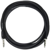 Roland 15ft Interconnect Cable, 1/4" TRS-1/4" TRS, Balanced, Black series (RCC-15-TRTR)