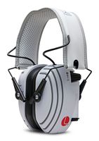 Lucid Audio AMPED Sound Amplifying Hearing Headphones - White/Gray On-The-Ear (Hearing protection, headphones, hearing enhancement, hearing amplifier, sound reduction, tv enhancement, noise reduction)