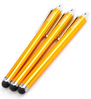 Bastex On The Go Pack of 3 Yellow Universal Stylus Touch Screen Pen for iPad iPhone Samsung Motorola LG