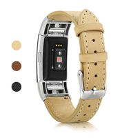 Thunaraz for Fitbit Charge 2 Bands Leather Replacement Wristband Bracelet for Women for Fitbit Band Strap for Men with 6 Pieces Screen Protector