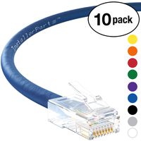 InstallerParts (10 Pack) Ethernet Cable CAT6 Cable UTP Non-Booted 10 FT - Blue - Professional Series - 10Gigabit/Sec Network/High Speed Internet Cable, 550MHZ