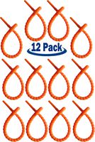 Reusable 12-Pack Silicone Cable Tie Straps 6-Inch LiveZone Zip Ties Adjustable Twist Wire Ties Rubber Wrap Ties for Cable/Bag/Headset/Plants Ties,Orange