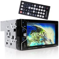 Gravity VGRD-800BT Double DIN Bluetooth DVD/CD/AM/FM Car Stereo w/ 6.2" Digital LCD TFT Touchscreen