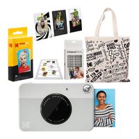 Kodak PRINTOMATIC Instant Print Camera (Grey) Accessory Bundle