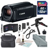 Canon Vixia HF R82 HD Camcorder Bundle w/ 32GB SD Card, Table Tripod, Camcorder Case, Cleaning Accessories, and Fibertique Cleaning Cloth