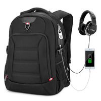 BAIGIO Laptop Backpack Extra Large College Packs Fits 17 Inch Computer (Black-1)