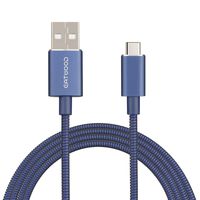 EATWOOD USB Type C Fast Charging Cable - Metal Braided - Strong & Durable - Compatible with Samsung's Galaxy S10, S9, S8, LG V30, V20, G7, G8, Sony X7, Xiaomi 5, MacBook, HTC 10, iPad Pro (4 ft) Blue