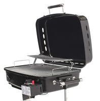 Flame King RV Or Trailer Mounted BBQ - Motorhome Gas Grill - 214 Sq Inch Cooking Surface - Adjustable Flame Controller
