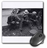 3dRose LLC 8 x 8 x 0.25 Inches Street Musicians 1935, Grayscale Mouse Pad (mp_6757_1)