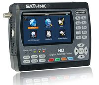 MeterTo Digital 4.3" LCD Satellite Finder Satellite Meter Detector WS-6951 DVB-S/S2 Compliant Terrestrial Signal Meter Receiver 950～2150MHz -65～-25dBm 22KHz QPSK,8PSK Video Audio Encoding USB