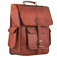 Vintage Leather Backpack Laptop Bag, 17 Inch Laptop/MacBook Rucksack Shoulder Travel Handbag By Leather Castle