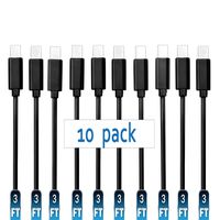 USB Type C Cable,Mopower 10 Pcs 3FT High Speed USB 2.0 A Male to USB C Male Charge and Sync Cables for Samsung Galaxy Note 9 8 S10 S9 Plus,LG G7 G6 V35 V30,Motorola,Nexus 6P 5X Black (10-Pack)