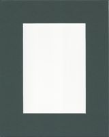 Pack of 5 8x10 Pine Green Picture Mats with White Core for 5x7 Pictures