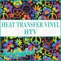 Black SCRATCHBOARD GROOVY HIPPIE Pattern HTV Heat Transfer Vinyl 12"x18" Tie Dye Pattern for Shirts