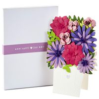 Hallmark Signature Paper Craft Flowers Displayable Bouquet Valentine's Day Card (Heart)