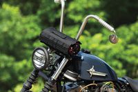 Kuryakyn 5224 Jacket Roll Bag Motorcycle Travel Luggage: Weather Resistant Storage Organizer for Handlebar or Sissy Bar Mounting, Black