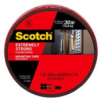 Scotch Extreme Mounting Tape, 1-inch X 400-inches, Black, 1-Roll (414-LONGDC) - 414-LONG/DC