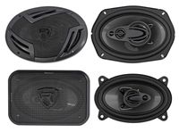 (2) Rockville RV69.4A 6x9" 1000w 4-Way Car Speakers+(2) 4x6" 500w 3-Way Speakers