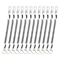 Booms Fishing T04 Fishing Lanyards Fishing Tool/Pole Safety Coil Lanyard Retractable Wire Inside Tup Cover 12pcs