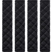 Tatuo 4 Pack Car Seat Belt Pads Seatbelt Protector Soft Comfort Seat Belt Shoulder Strap Covers Harness Pads Helps Protect Your Neck and Shoulder (Black)