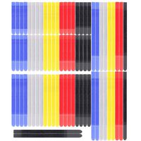 Pasow 80pcs Cable Ties Reusable Fastening Cable Ties Double Hook Tie Organiser Tie Wire Fasteners 5"/ 6"/8"/ 11" (Multi-colour)