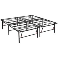 AmazonBasics Foldable Metal Platform Bed Frame 18 Inch Height for Under-Bed Storage - Tools-free Assembly, No Box Spring Needed - King