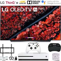 LG OLED55C9PUA 55" C9 4K HDR Smart OLED TV w/AI ThinQ (2019) w/Xbox Bundle Includes, Microsoft Xbox One S 1TB, Flat Wall Mount Kit Ultimate Bundle for 45-90 inch TVs and More