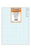 Clearprint 1000H Design Vellum Sheets with Architect Title Block and Printed Fade-Out 10x10 Grid, 100% Cotton, 18 x 24 Inches, 100 Sheets (10223522)