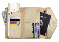 Zoppen Multi-purpose Rfid Blocking Travel Passport Wallet (Ver.4) Tri-fold Document Organizer Holder (#32 Champagne (2018 New))