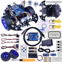 Quimat Smart Robot Car Kit competible with ArduinoIDE Projects, Includes Two-Wheel Drives,Tracking Module,Ultrasonic Sensor and Bluetooth Remote Control, Intelligent Car for Teens and Adult