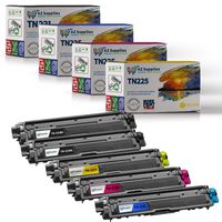 AZ Supplies Compatible Toner Cartridge Replacement for Brother TN221 & TN225 (TN221BK / TN225C / TN225M / TN225Y) 5 Pack - 2 Black / 1 Cyan / 1 Magenta / 1 Yellow