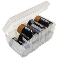 Dial Industries B329FN Battery Organizer Case, 8 C, Clear
