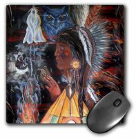 3dRose LLC 8 x 8 x 0.25 Inches Autumn Ghost Warrior Mouse Pad (mp_4887_1)