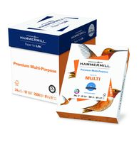 Hammermill Copy Paper, 8-1/2"X11", 24lb, 97Bright, 2500SH/CT, WE