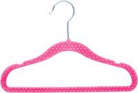 AmazonBasics Baby Kids Velvet Clothes Hangers, 50-Pack, Pink Polka Dot