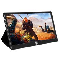 13.3 Inch 1080P Portable Monitor,1920×1080 Gaming Monitor Display IPS Screen Type-C and Mini HDMI Input，HDR,PD Charge,OTG Port，Compatible with Laptops Mini PC Smartphone Nintendo Switch