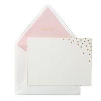 Hallmark Correspondence Card, Signature Gold Gold Dot