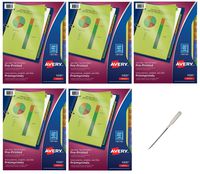 Avery Plastic Preprinted Tab Dividers Bundle, 8.5 x 11 inch, Jan-Dec Tab, Multi-Color Tab, 5 Packs (11331) - Bundle Includes a Letter Opener