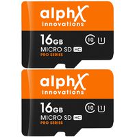4 Piece Bundle - AlphX 16gb [2 Cards] Micro SD High Speed Class 10 Memory Cards for Samsung Galaxy S9, S9+, S8, Note 8, S7, S5, S4 with Bonus Adapter and Sandisk Micro SD Card Reader