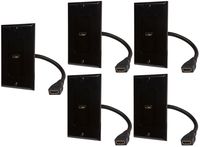 Buyer's Point HDMI Wall Plate [UL Listed] with 6-Inch Pigtail (5, Black)