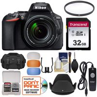 Nikon D5600 Wi-Fi Digital SLR Camera & 18-140mm VR DX AF-S Lens with 32GB Card + Case + Filter + Hood + Remote + Flash Diffusers + Kit