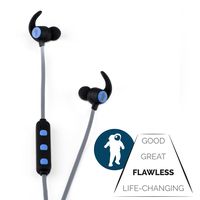 FRESHeTECH Bluetooth Magnetized Earbuds in- Ear Sport Noise Cancelling Sweatproof Wireless Headphones with Microphone for Gym and Working Out - iPads, Samsung Phones, Blue/Grey