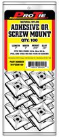 Pro Tie N1PSSM100 1-Inch Adhesive or Screw Mount Cable Tie Mount, Natural Nylon, 100-Pack