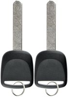 KeylessOption Replacement Chip Transponder Blank Car Ignition Key Blade for Acura Honda (Pack of 2)