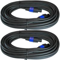 MCSPROAUDIO 12 Gauge speakon compatible speaker cables 2 CABLE PACK (50 Foot each speakon to speakon)